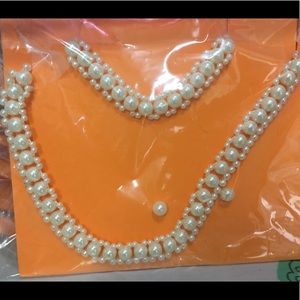 Necklace bracelet and earrings